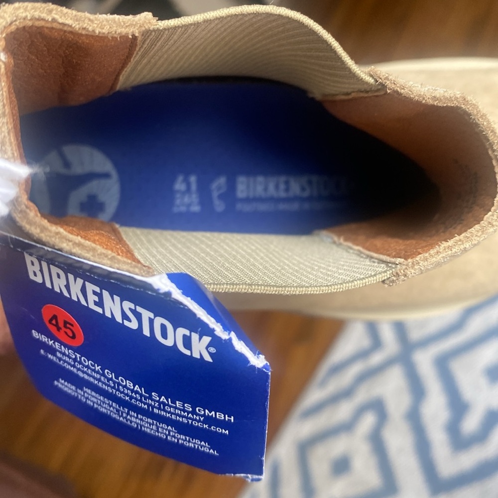 Birkenstock Women's Suede Chelsea Ankle Boots in Taupe - Picture 7 of 7